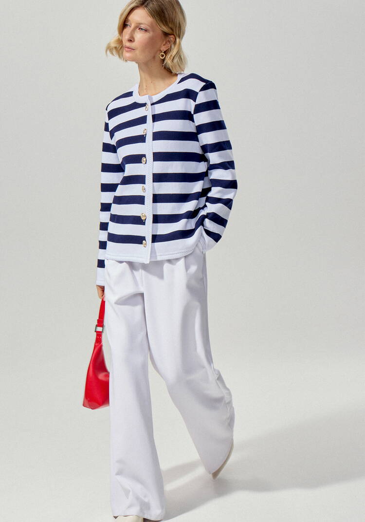 Пиджак в горизонтальную полоску на пуговицах шир.  750, рис. 6