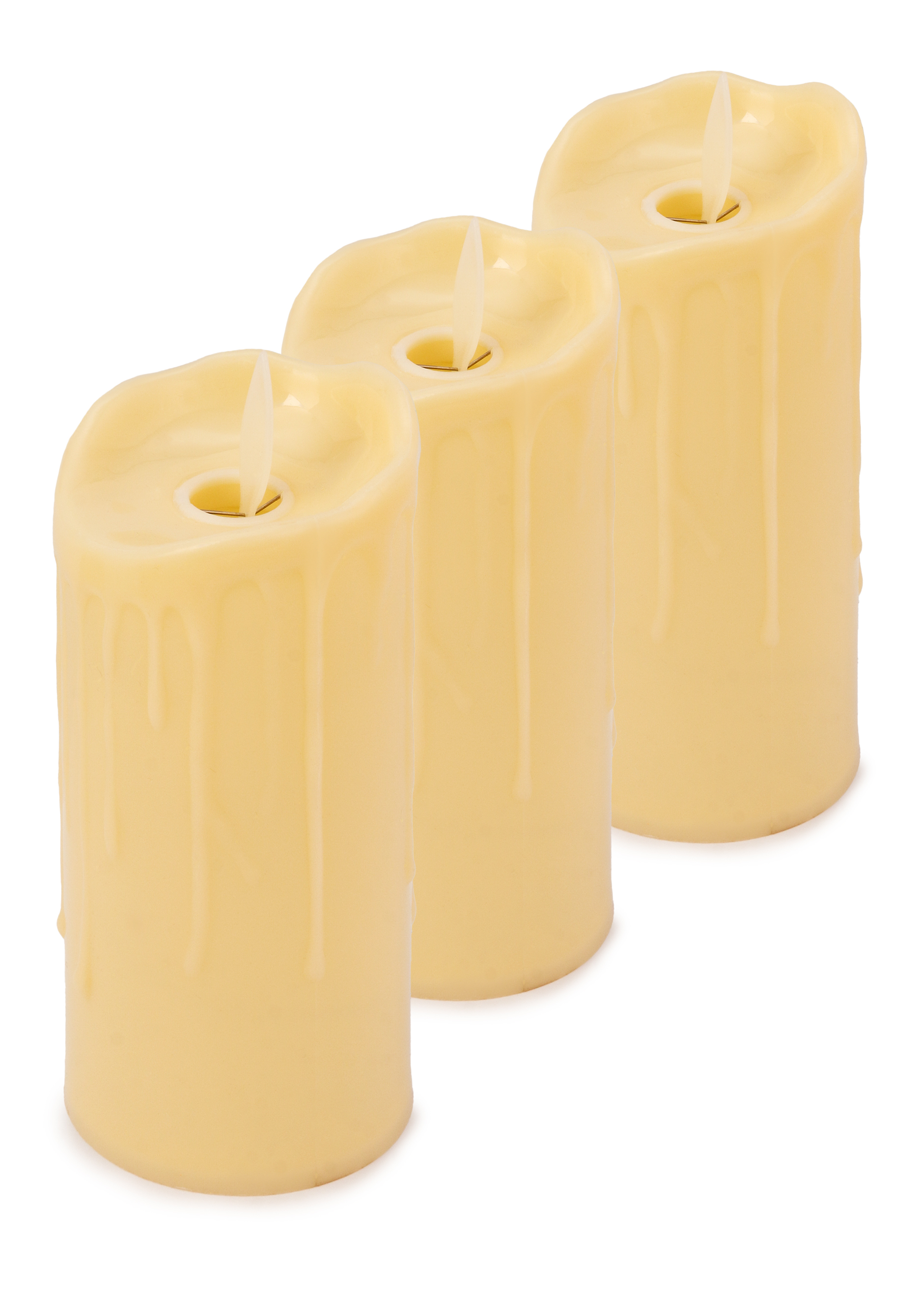 

Свечи светодиодные, 3 шт., Бежевый