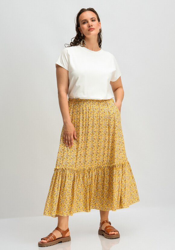 Юбка на резинке и с воланом по низу шир.  580, рис. 11