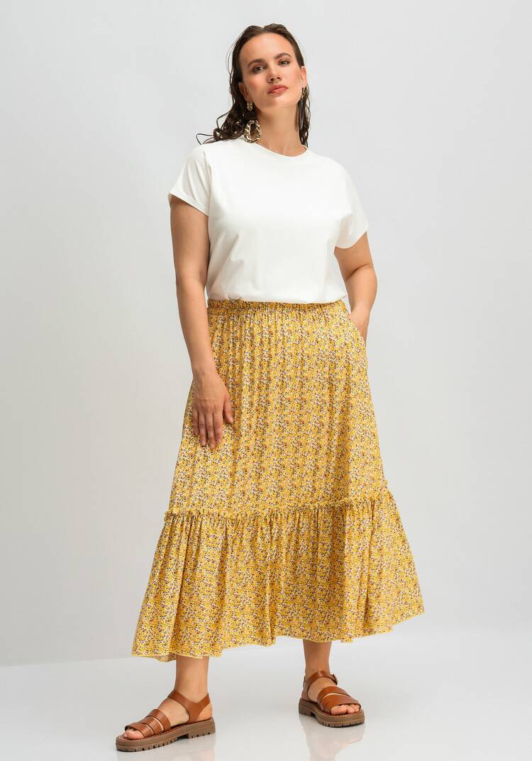 Юбка на резинке и с воланом по низу шир.  750, рис. 11