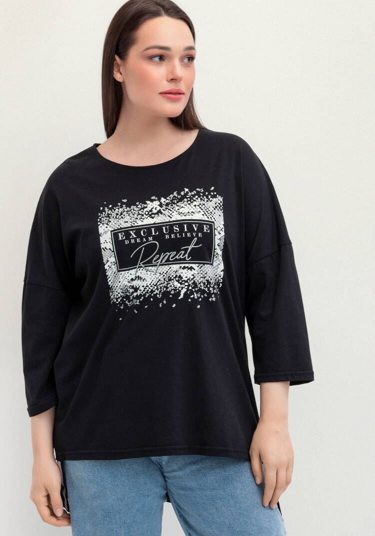 Туника с принтом на груди шир.  750, рис. 17