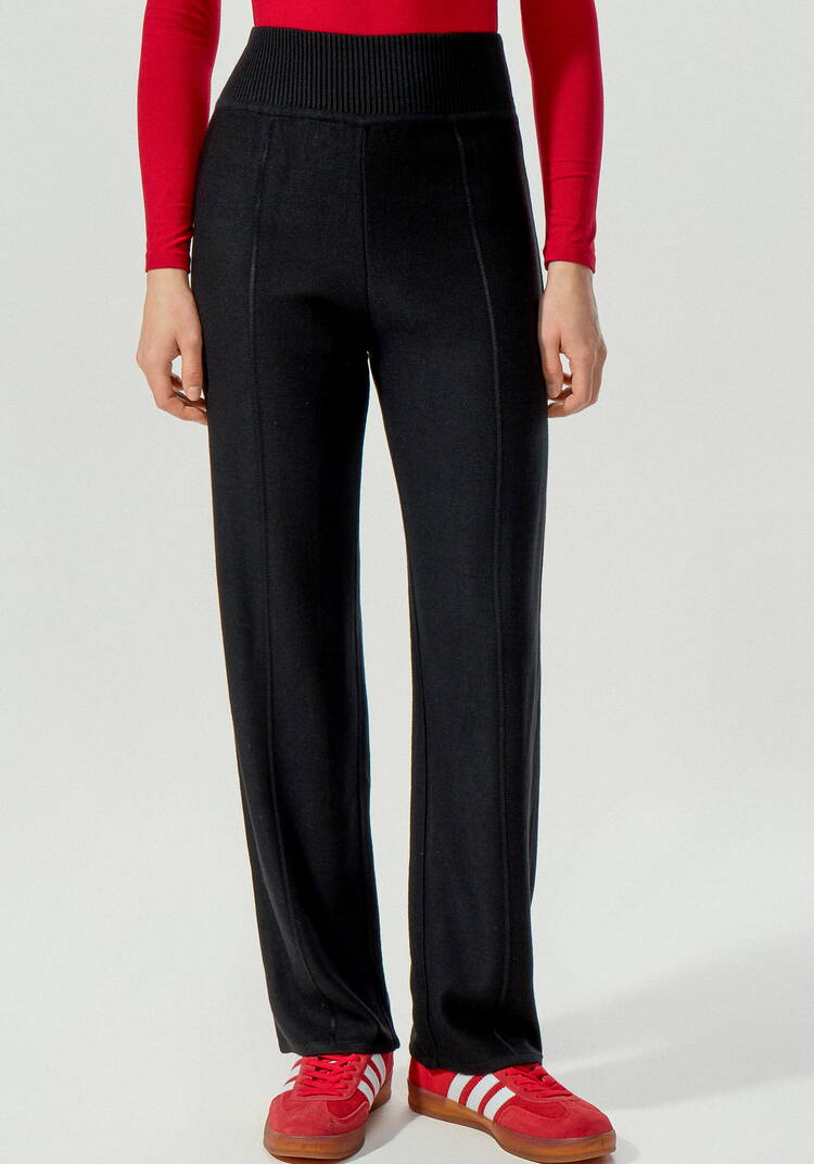 Брюки прямые вязаные со стрелкой шир.  750, рис. 12