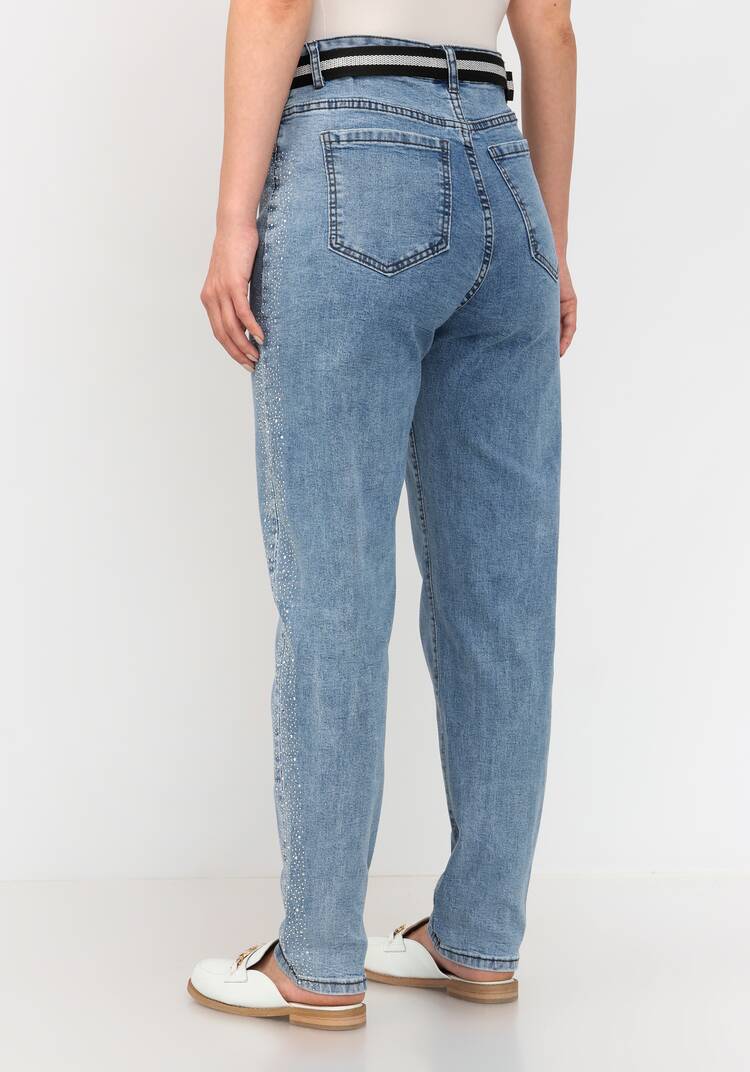 Джинсы со стразами по боковому шву шир.  750, рис. 3