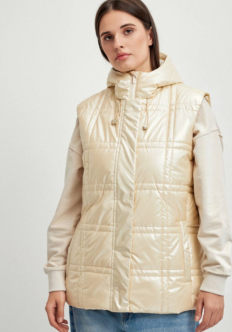 Жилет стеганый метализированный шир.  750, рис. 22