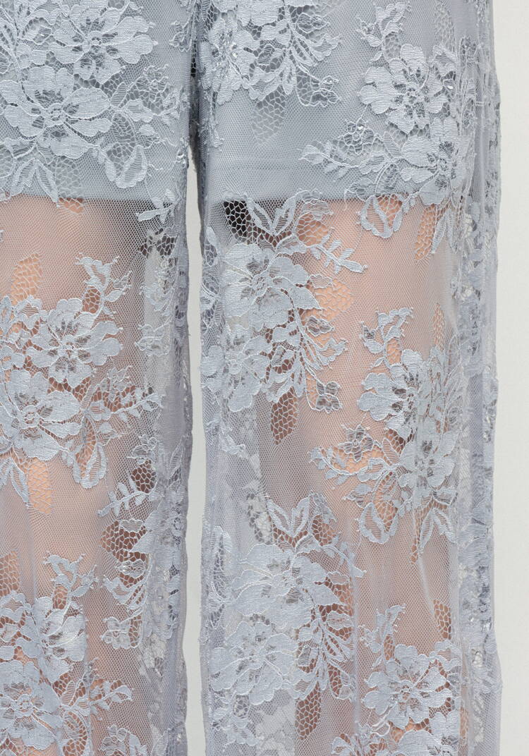 Брюки широкие из кружевной ткани шир.  750, рис. 6