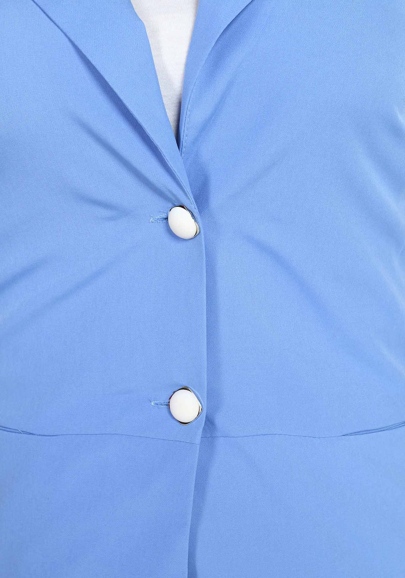 Жилет с боковыми вставками и карманами BlagoF, размер 48, цвет голубой - фото 5