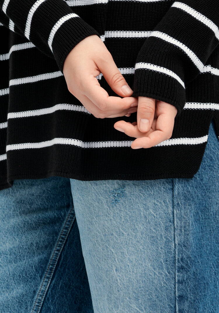 Джемпер в полоску с воротником-поло на молнии шир.  750, рис. 23