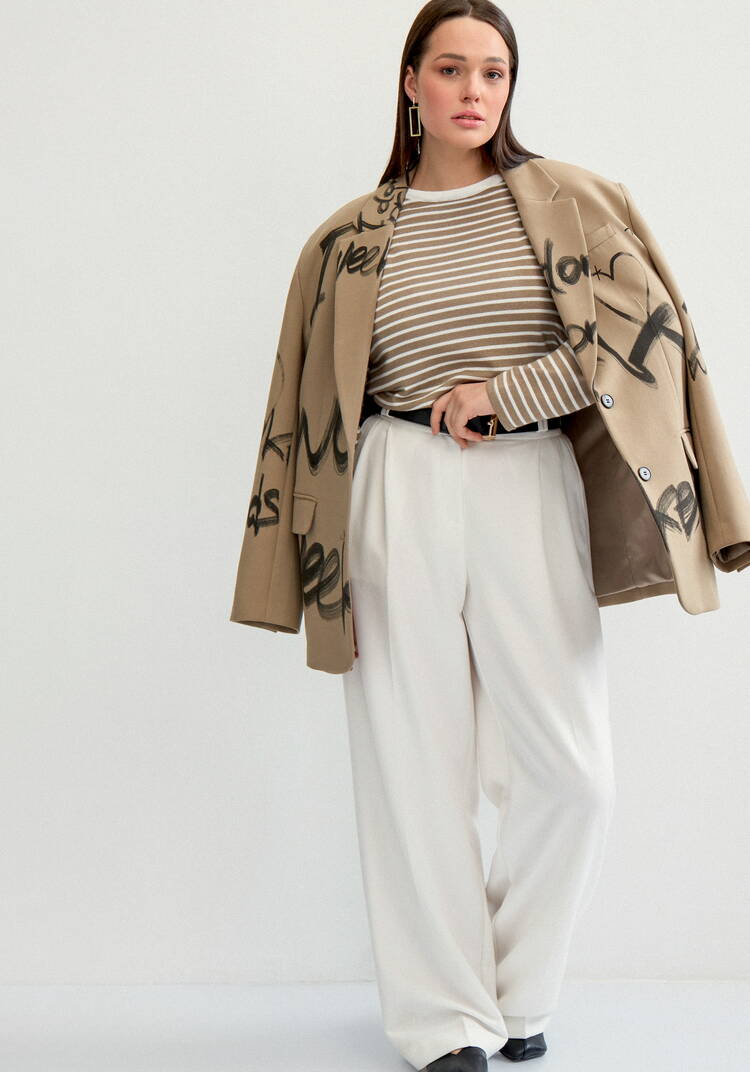 Лонгслив с рисунком в полоску шир.  750, рис. 7