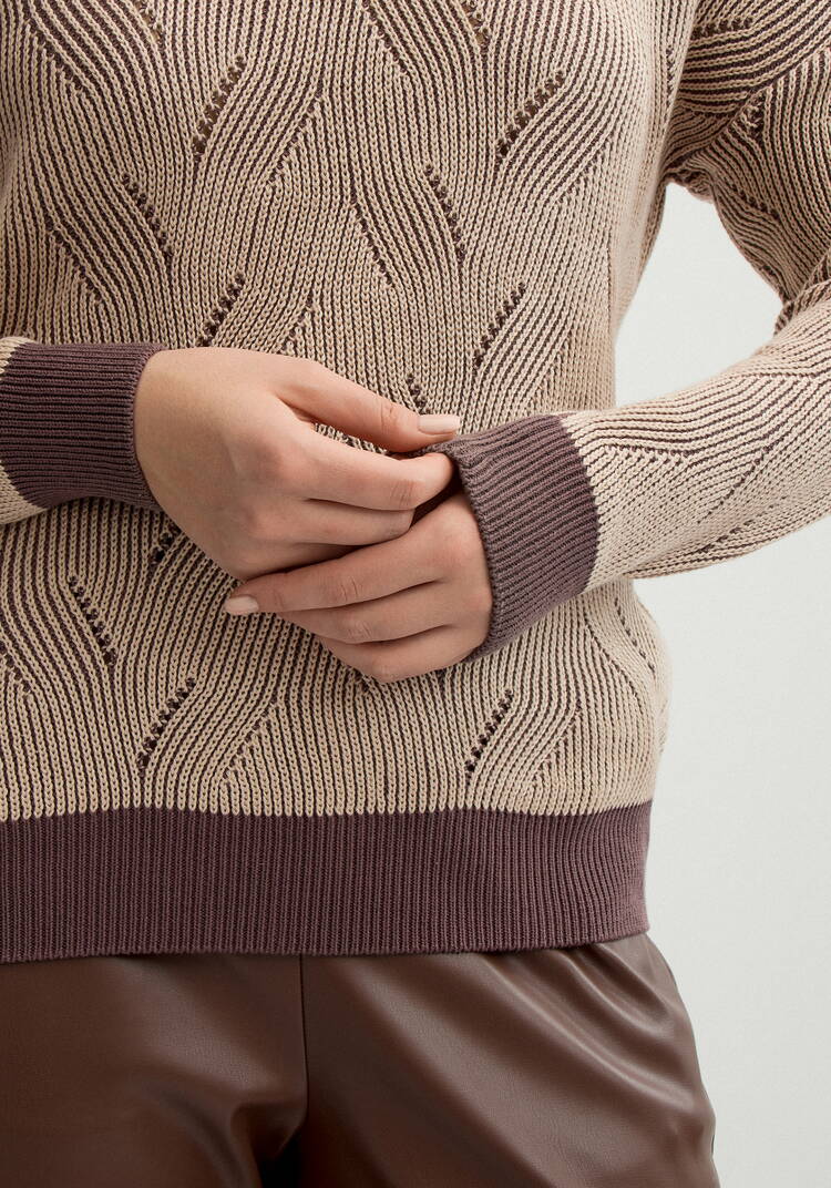 Джемпер с фактурным орнаментом шир.  750, рис. 13