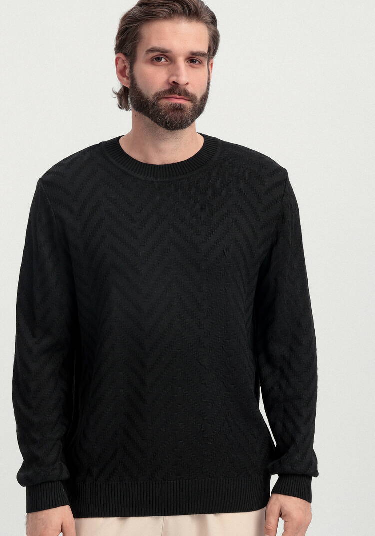 Джемпер с фактурным рисунком елочка шир.  750, рис. 12