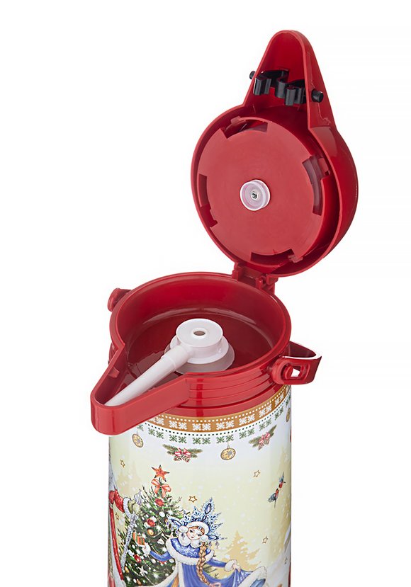 Термос со стеклянной колбой и помпой шир.  580, рис. 18