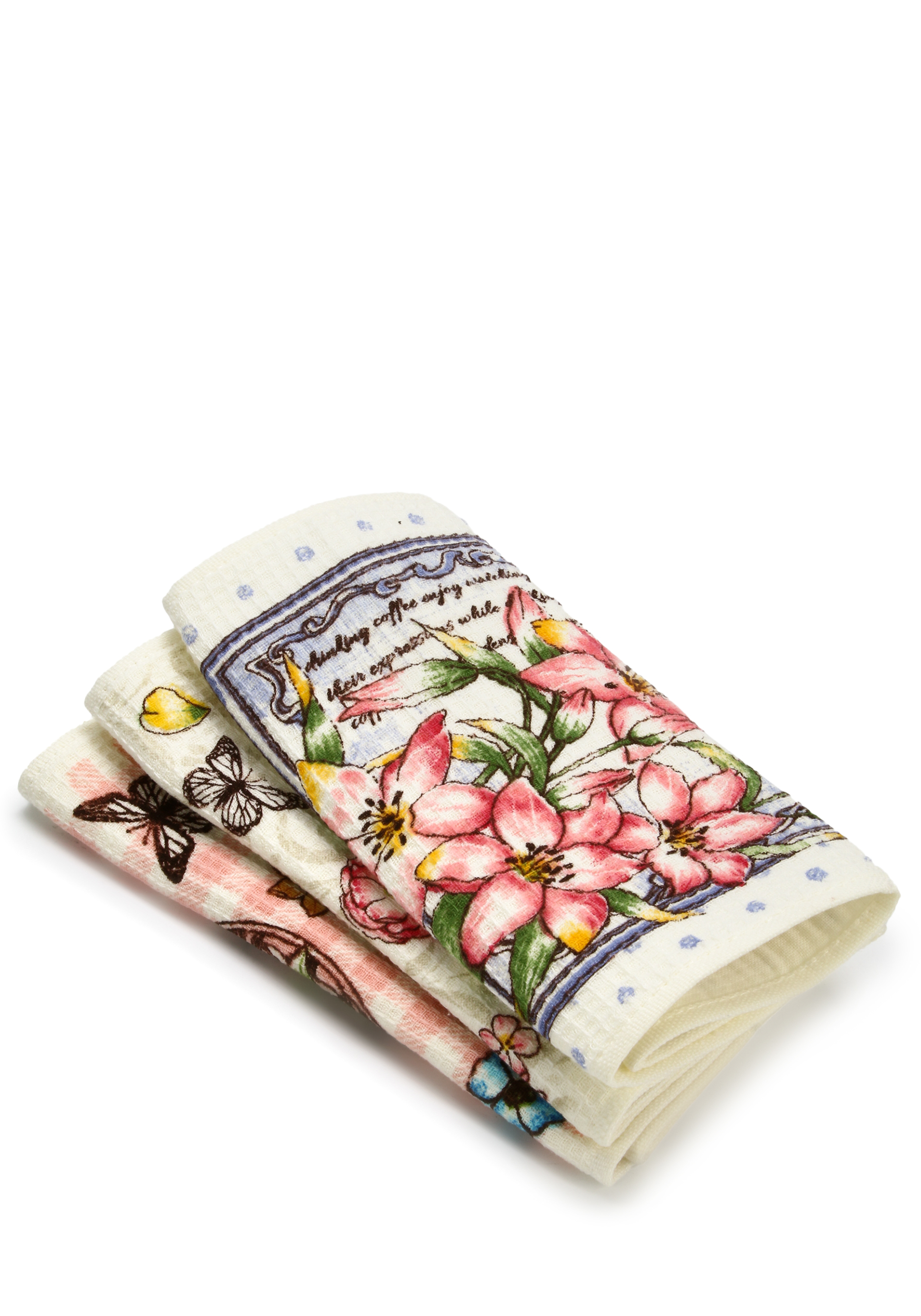 

Полотенца кухонные "Сезам", 3 шт., Розовый