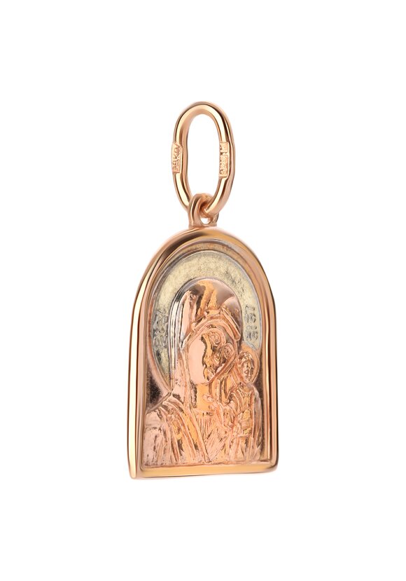 Подвеска серебряная Казанская Божия Матерь шир.  580, рис. 2