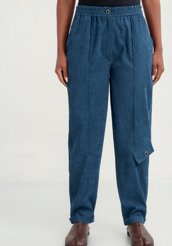 Брюки бананы вельветовые на резинке шир.  580, рис. 4