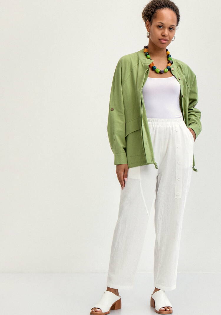 Брюки с декоративной планкой и карманами шир.  750, рис. 15