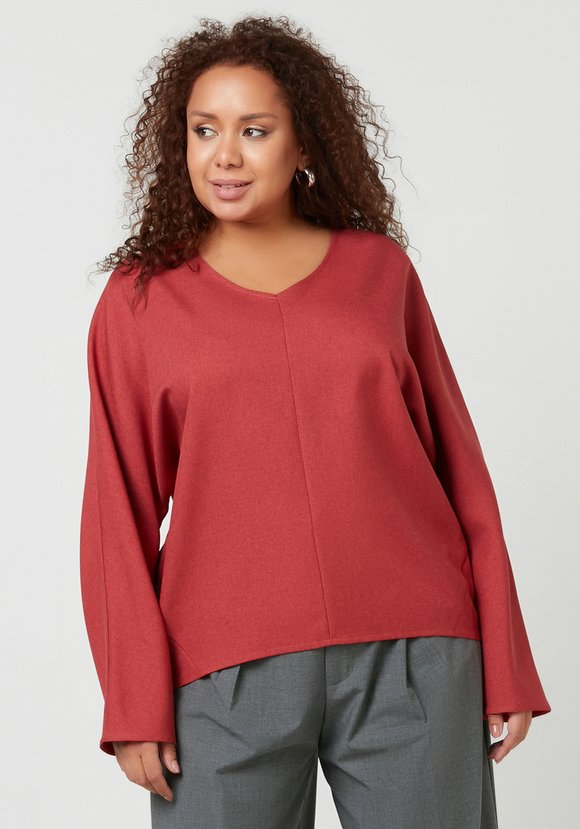 Блуза с V-образным вырезом и длинным рукавом шир.  580, рис. 7