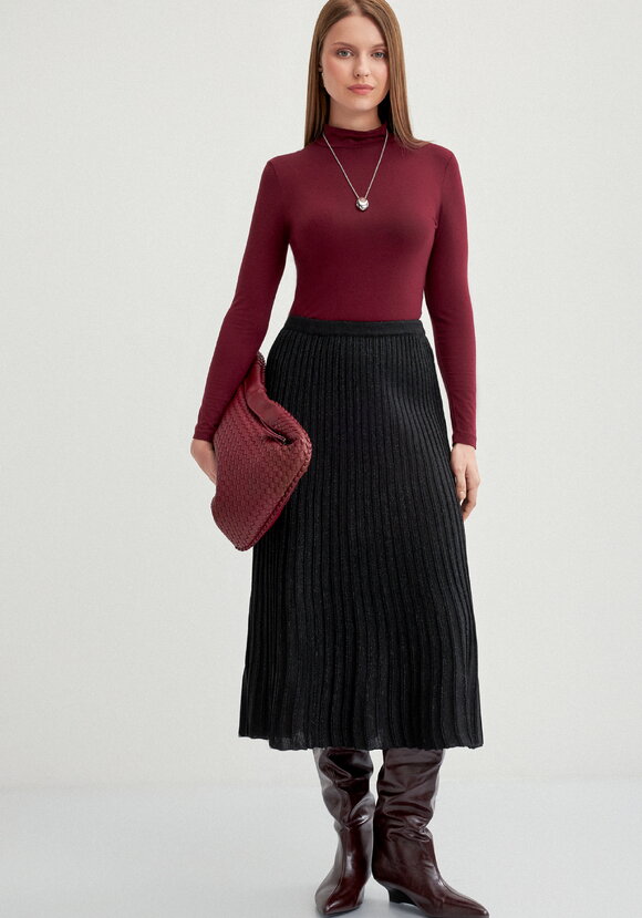 Юбка миди с метанитью шир.  580, рис. 34