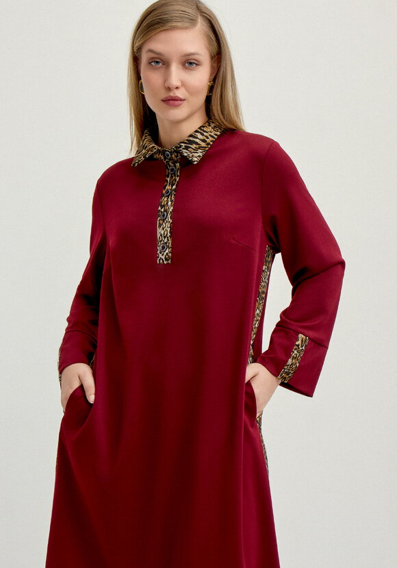 Платье с анималистичными вставками шир.  580, рис. 2