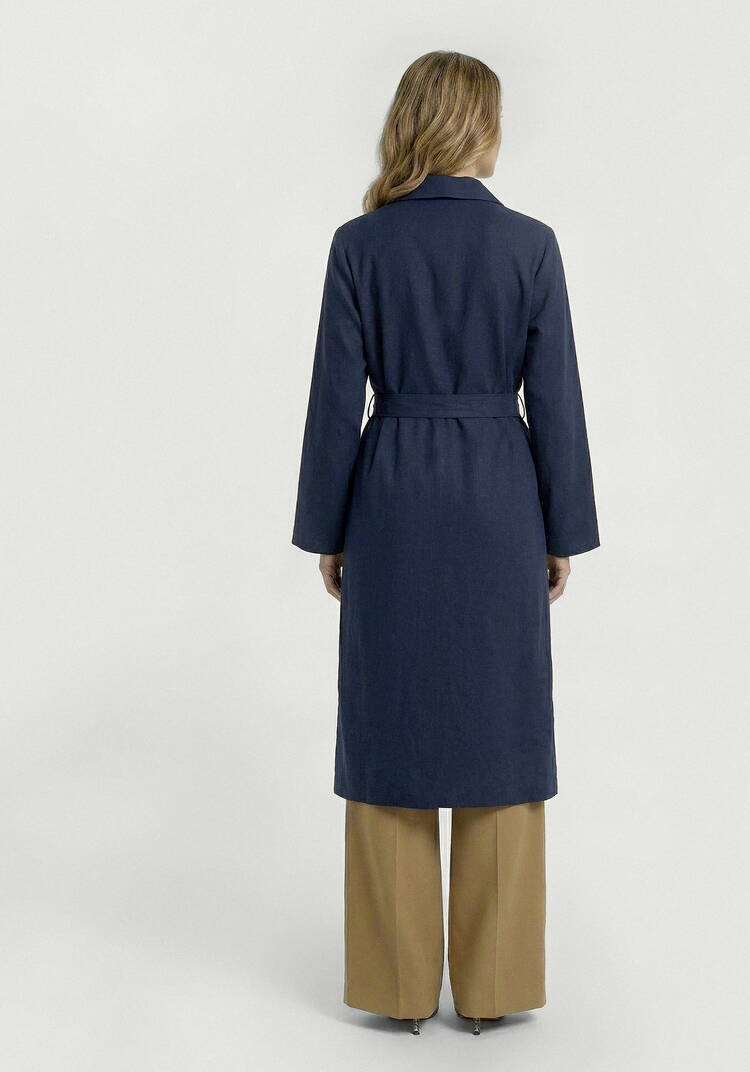 Тренч с цельнокройным воротником на пуговицах шир.  750, рис. 3