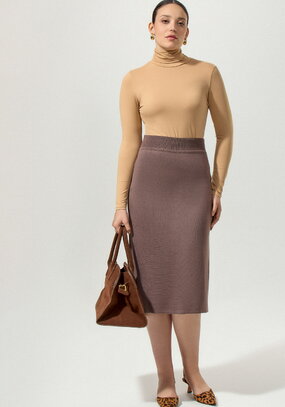 Юбка миди на широкой резинке