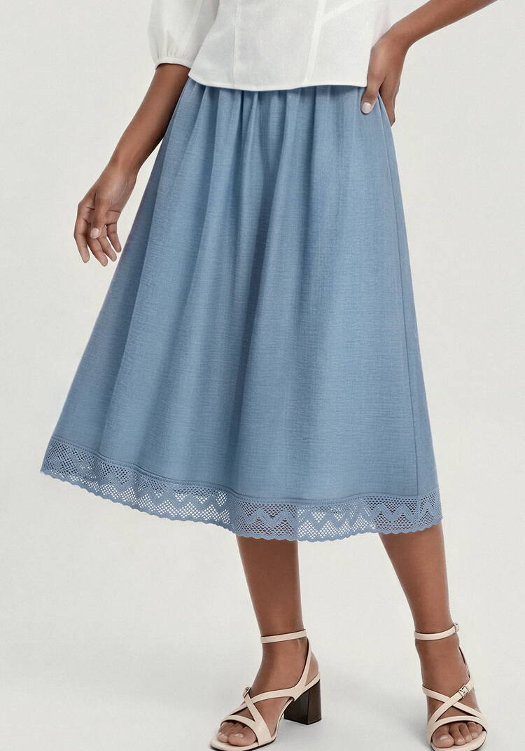 Юбка изо льна Магия кружева шир.  750, рис. 2