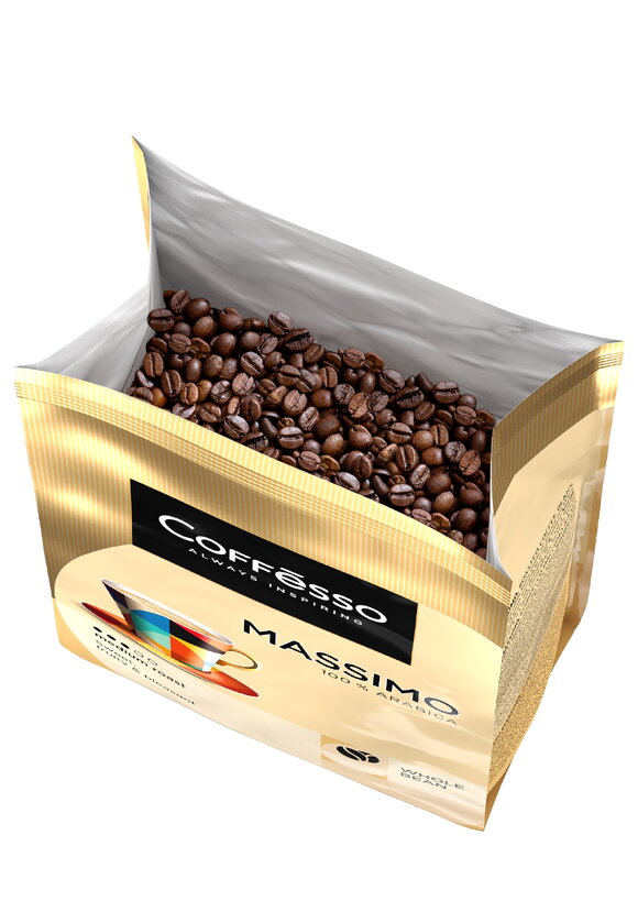 Кофе в зёрнах Массимо, мягкая упаковка шир.  580, рис. 4