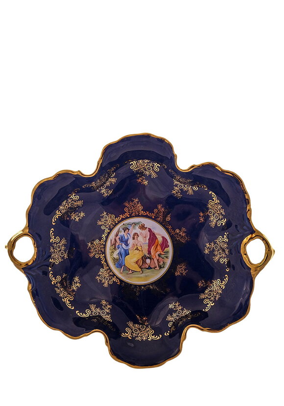 Фруктовница кобальтовая Влюблённая пара шир.  580, рис. 4