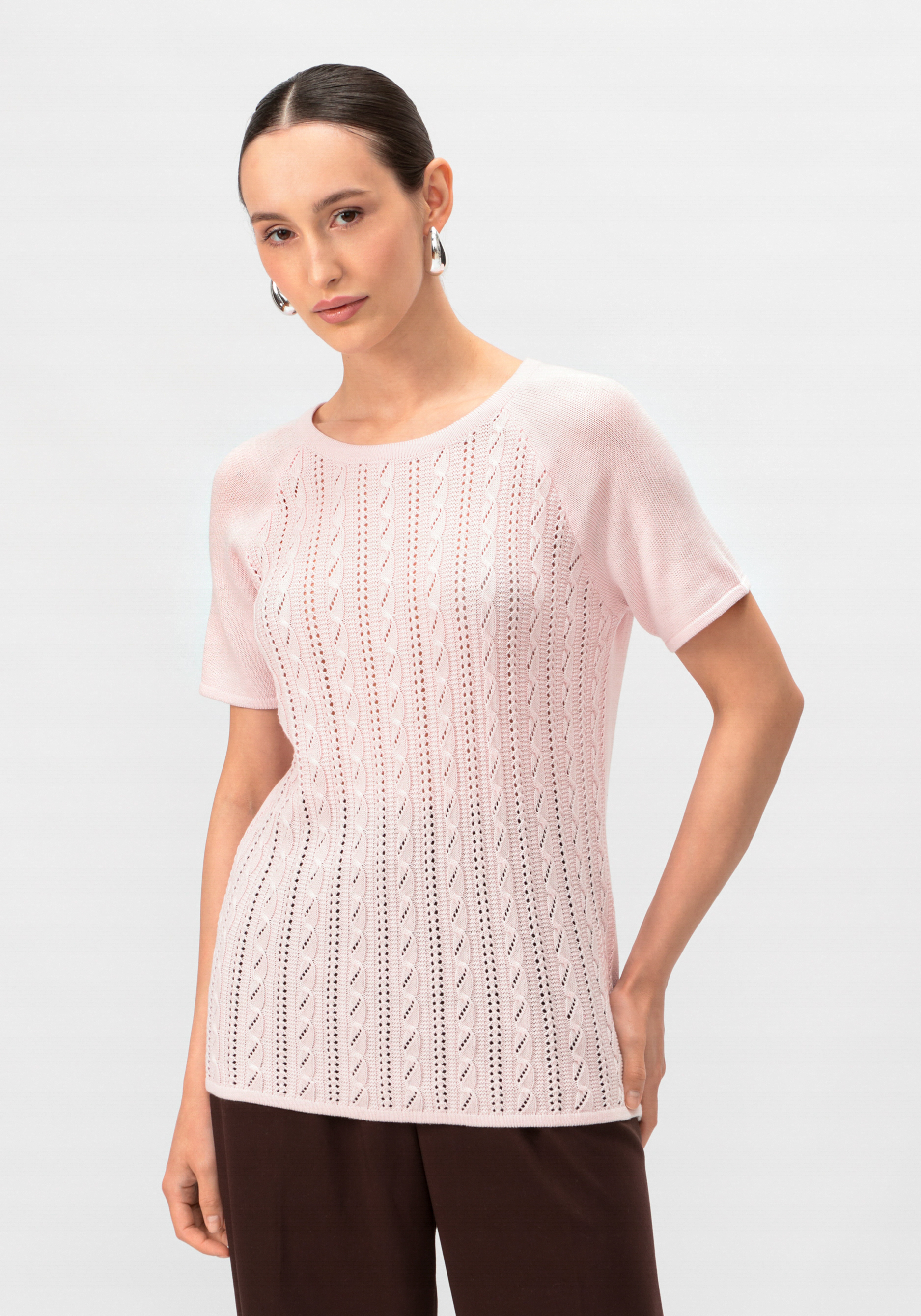 

Джемпер с круглым горлом, Розовый