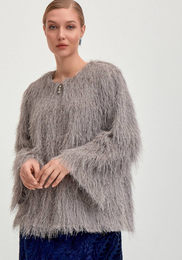 Жакет из ткани с блестящим ворсом шир.  750, рис. 15