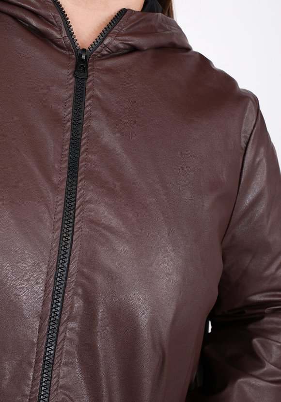 Пальто из эко-кожи на молнии шир.  580, рис. 8