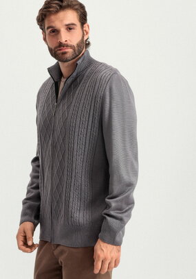 Кардиган на молнии с фактурным рисунком