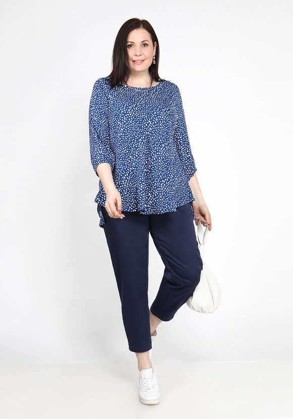 Туника А-силуэта с принтом шир.  580, рис. 1