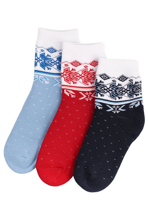 Набор носков  3 пары Снежинка шир.  580, рис. 1