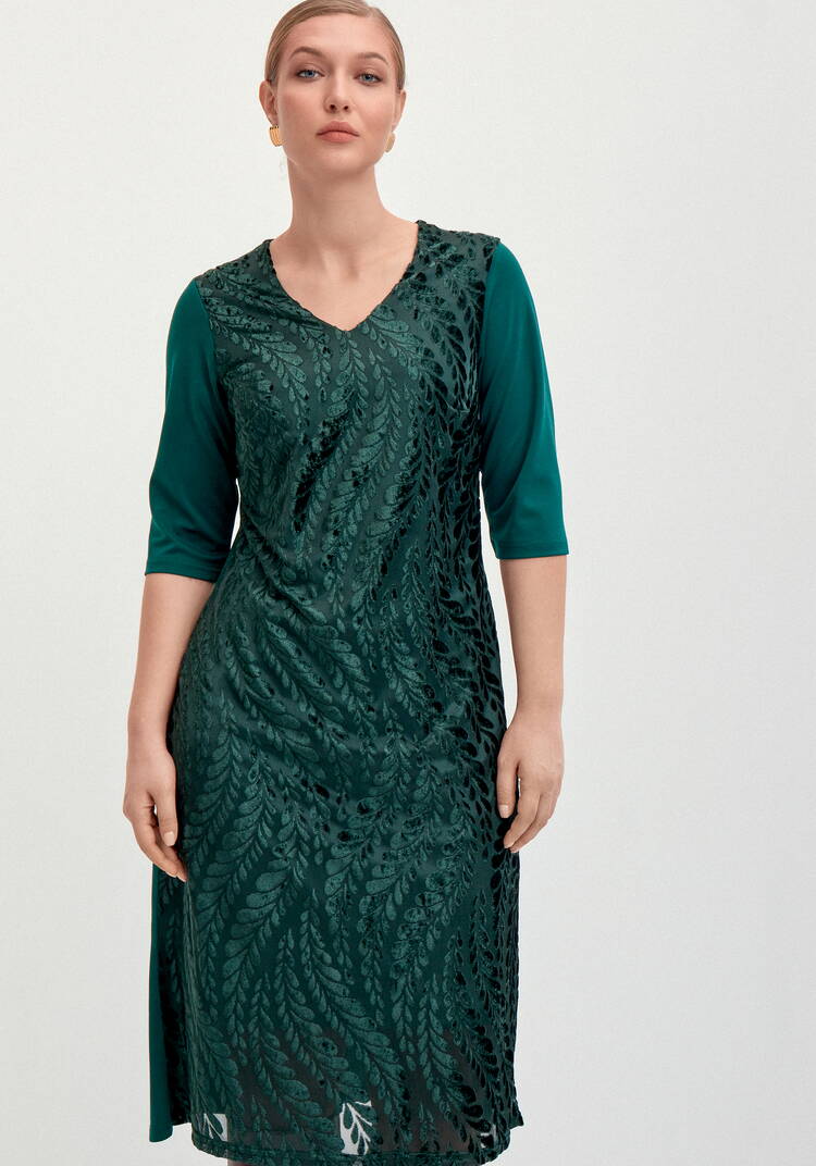 Платье из панбархата и трикотажа шир.  750, рис. 16