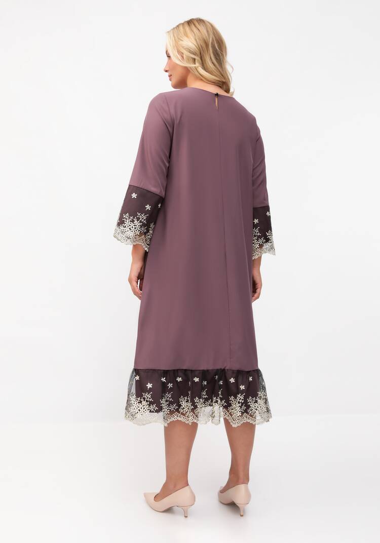 Платье с отделкой кружевом шир.  750, рис. 9