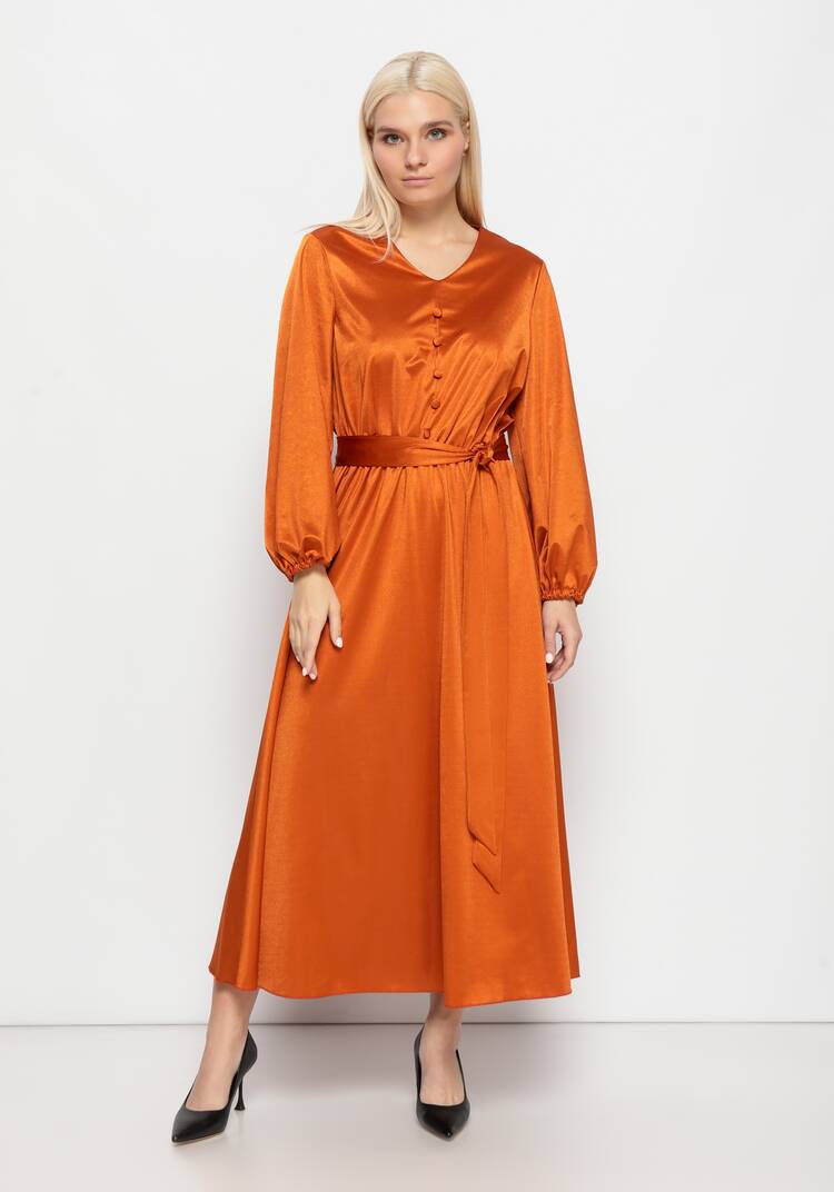 Платье с резинкой на талии и поясом шир.  750, рис. 16