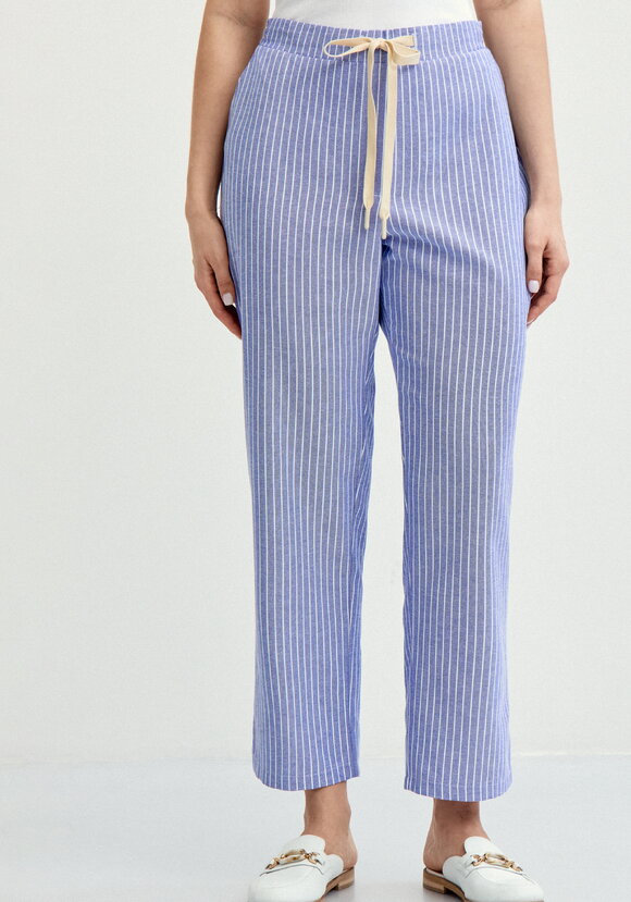 Брюки зауженные в полоску шир.  580, рис. 21