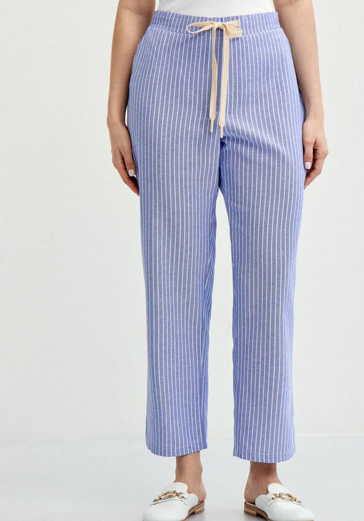 Брюки зауженные в полоску шир.  750, рис. 21