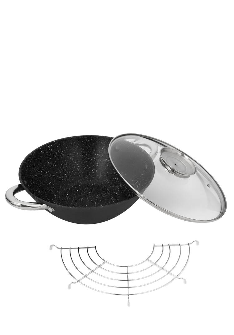 Казан чугунный с крышкой Шафран шир.  750, рис. 2