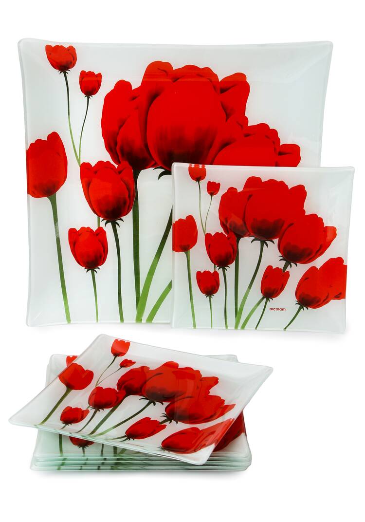 Набор из 6 тарелок и 1 блюда шир.  750, рис. 37