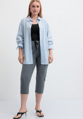 Бриджи трикотажные с поясом на кулиске