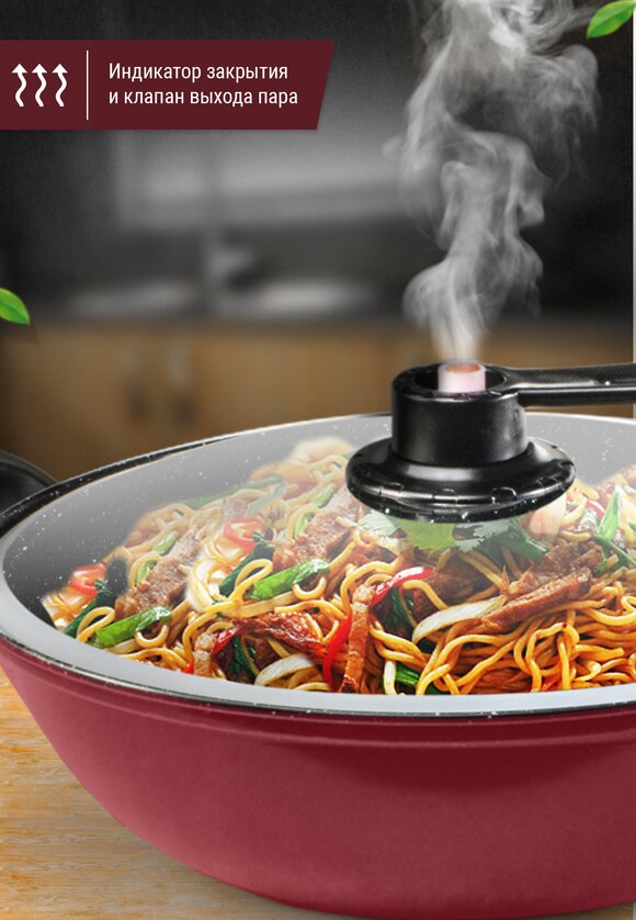 Казан-Вок Сила гранита и крышка с давлением шир.  580, рис. 13