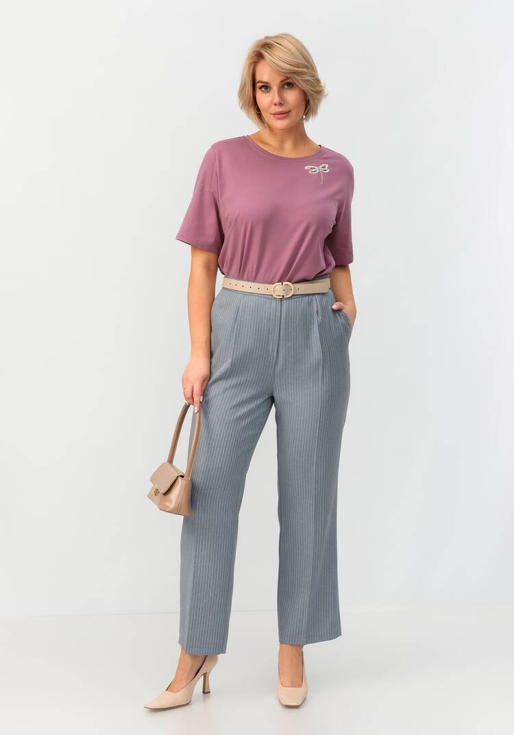 Блуза с принтом стрекоза шир.  750, рис. 17