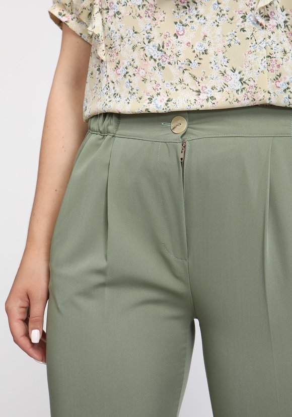 Брюки со стрелками на высокой талии шир.  580, рис. 12