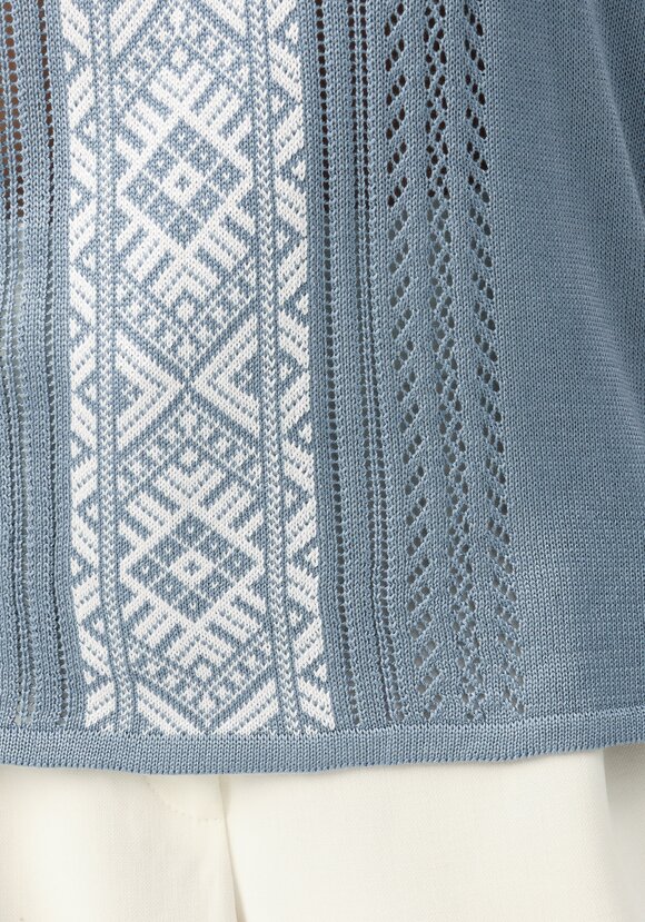 Пуловер с узором на передней полочке шир.  580, рис. 14