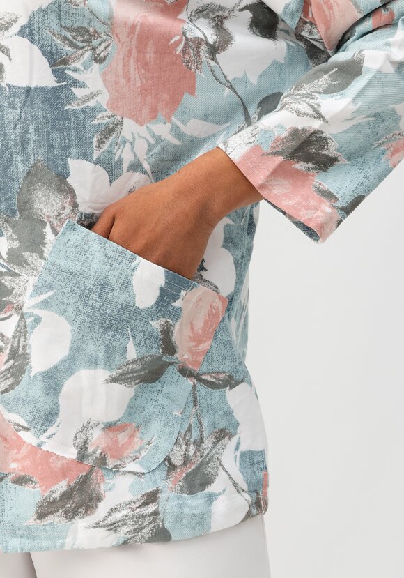 Жакет с цветочным принтом и капюшоном шир.  580, рис. 5