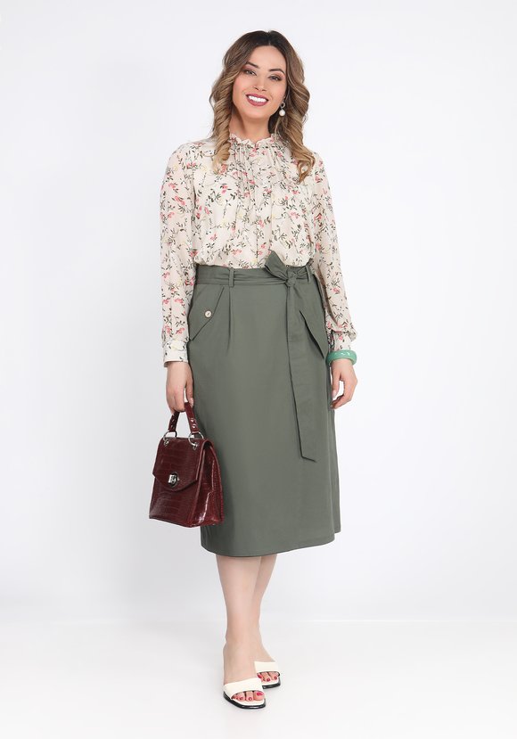 Юбка с имитацией запаха София шир.  580, рис. 3