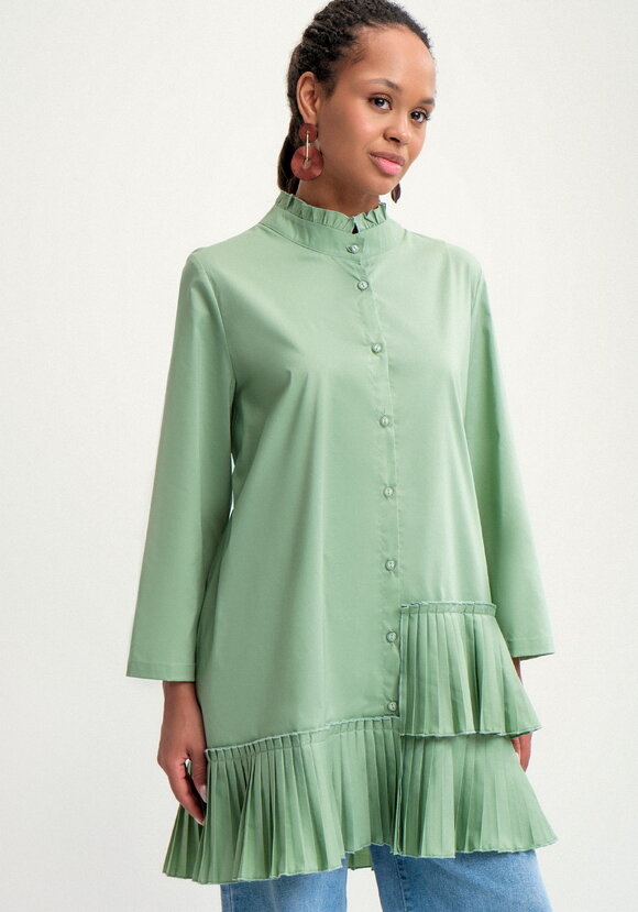 Туника с плиссированным воланом шир.  580, рис. 13