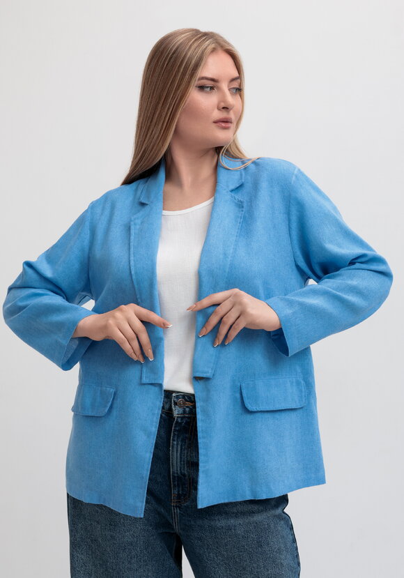 Пиджак прямого кроя с карманами шир.  580, рис. 1