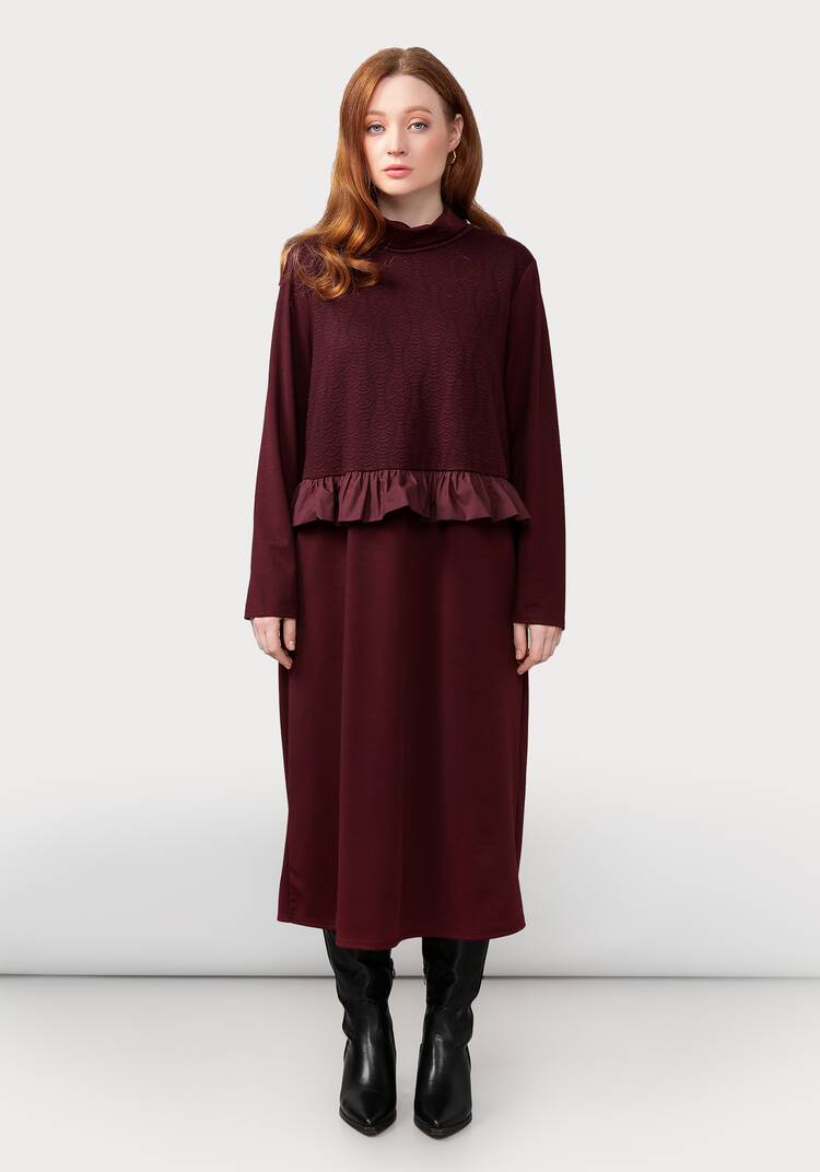 Платье комбинированное из разных тканей шир.  750, рис. 12